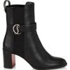 Christian Louboutin Leather 70 Chelsea Booties Black