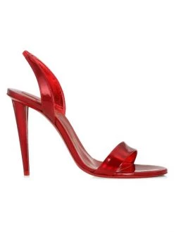 Christian Louboutin Astrid 100 Metallic Leather Slingback Sandals