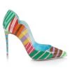 Christian Louboutin Hot Chick 100 Striped Patent Leather Pumps