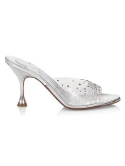Christian Louboutin Degramule 85 Crystal-Embellished PVC Sandals