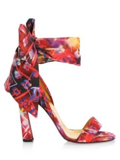 Christian Louboutin Crosse Du Desert 100 Ankle-Tie Sandals