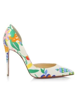 Christian Louboutin Iriza 100 Silk Floral Pumps