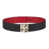 Christian Louboutin W Carasky Leather Belt Black Gold