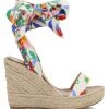 Christian Louboutin Monica Du Desert 120 Floral Wedge Sandals