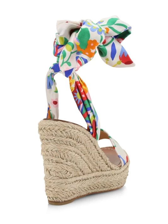 Christian Louboutin Monica Du Desert 120 Floral Wedge Sandals - Image 3