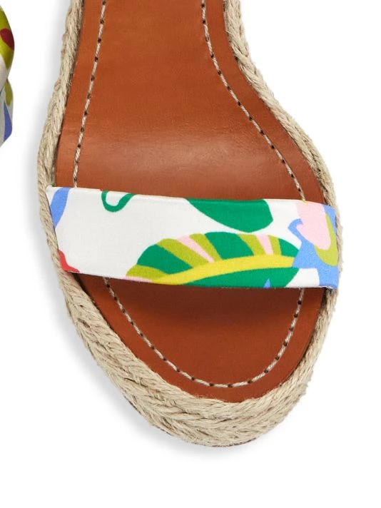 Christian Louboutin Monica Du Desert 120 Floral Wedge Sandals - Image 4