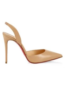 Christian Louboutin O Kate 100 Leather Slingback Pumps
