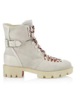 Christian Louboutin Macademia Suede Combat Boots