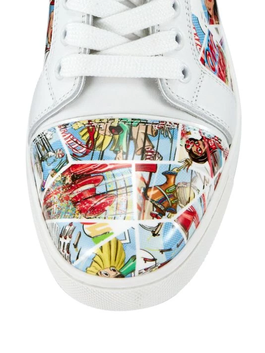 Christian Louboutin Fun Vieira Comic-Print Low-Top Sneakers - Image 4