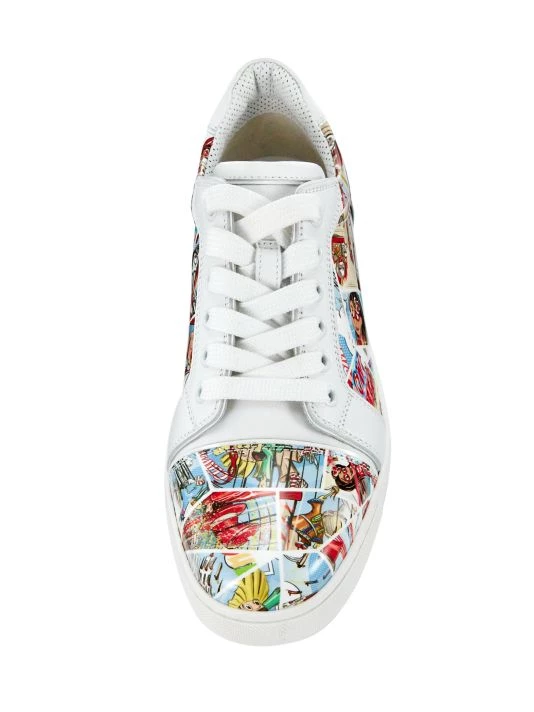 Christian Louboutin Fun Vieira Comic-Print Low-Top Sneakers - Image 5