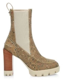 Christian Louboutin Glory 100 Lug-Sole Mid-Calf Boots