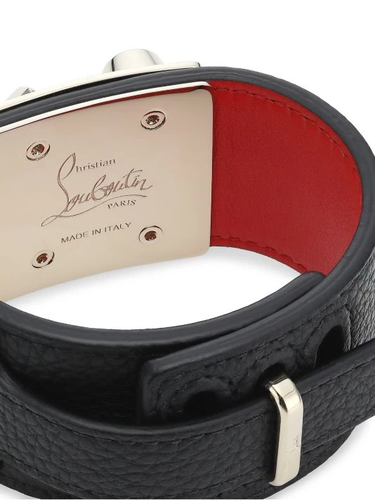 Christian Louboutin W Carasky Leather Bracelet Black Gold - Image 4