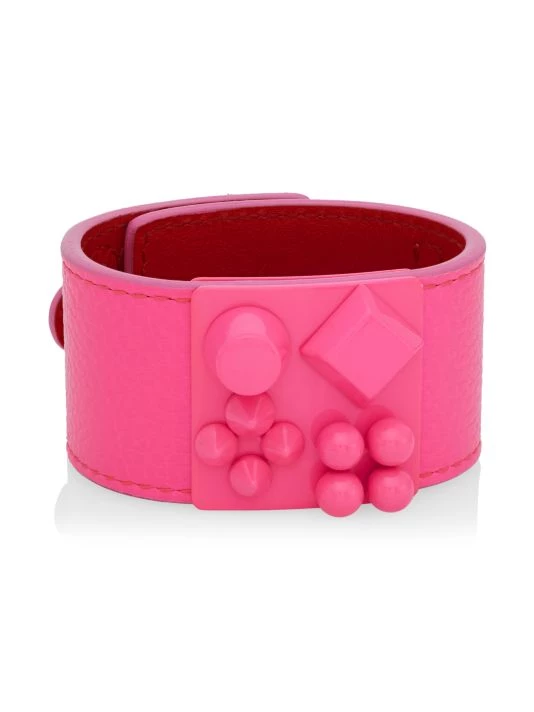 Christian Louboutin W Carasky Leather Bracelet Black Gold - Image 7