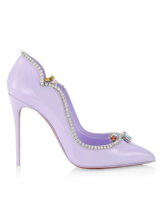 Christian Louboutin Chick Queen 100 Patent Leather Pumps Rosy