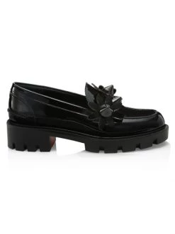 Christian Louboutin Daisy Spikes Patent Leather Loafers