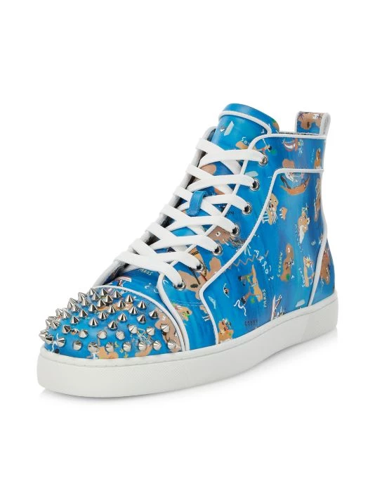 Christian Louboutin Louis Orlata Spiked High-Top Sneakers For Men - Image 2
