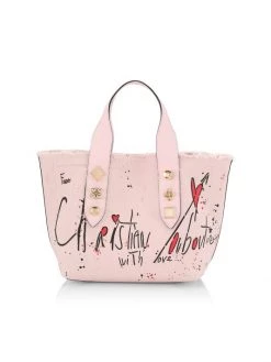 Christian Louboutin Small Frangibus Print Canvas Tote Atlas Black