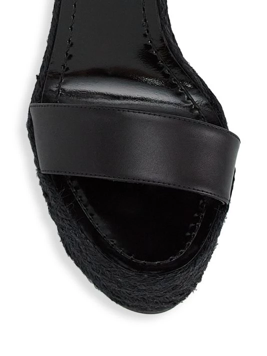 Christian Louboutin Chocazeppa Spikes 120 Leather Wedge Sandals Black - Image 4