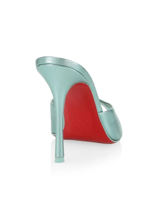 Christian Louboutin Me Dolly 100 Metallic Leather Mules Lilac Smoke - Image 3