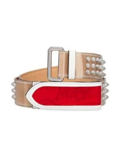 Christian Louboutin Loubi Suede Studded Belt For Men