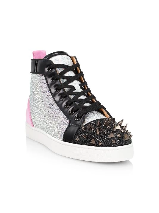Christian Louboutin Louis Strass Lace-Up Sneakers For Men - Image 2