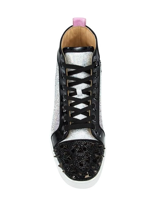 Christian Louboutin Louis Strass Lace-Up Sneakers For Men - Image 5
