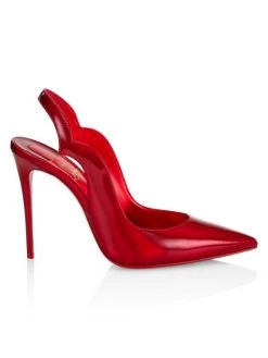 Christian Louboutin Hot Chick 100 Leather Slingback Pumps