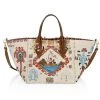 Christian Louboutin Greekaba Embroidered Canvas Tote
