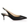 Christian Louboutin Kate 55 Patent Leather Slingback Pumps Black