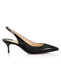 Christian Louboutin Kate 55 Patent Leather Slingback Pumps Black