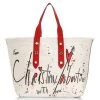 Christian Louboutin Frangibus Print Toile Tote Ivory