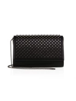 Christian Louboutin Paloma Spiked Leather Clutch