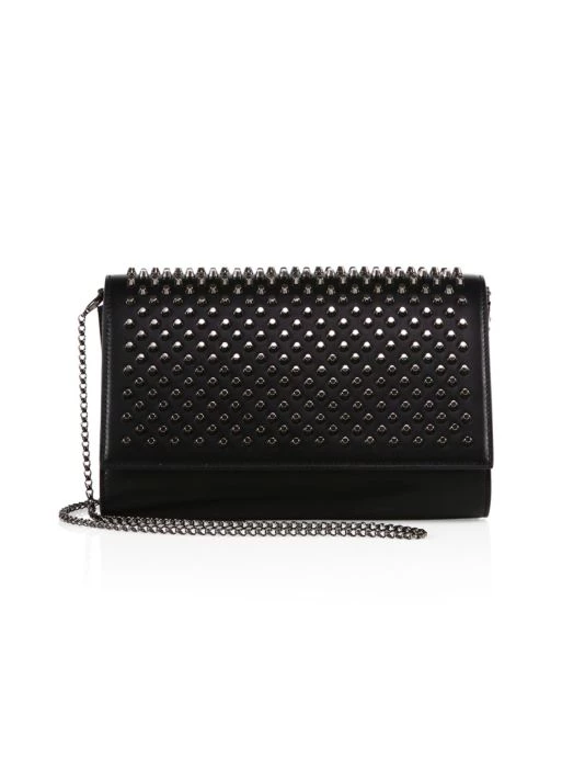 Christian Louboutin Paloma Spiked Leather Clutch