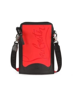Christian Louboutin Loubilab Sneaker-Sole Leather Crossbody Pouch For Men