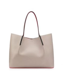 Christian Louboutin Large Cabarock Spiked Leather Tote Black