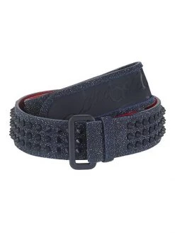 Christian Louboutin Loubi Glitter Leather Belt For Men