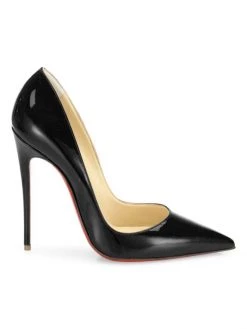 Christian Louboutin So Kate 120 Patent Leather Pumps Black