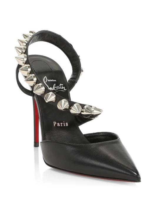Christian Louboutin Spikita 100 Slingback Pumps Bianco - Image 2