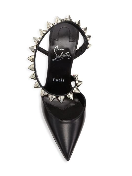 Christian Louboutin Spikita 100 Slingback Pumps Bianco - Image 5