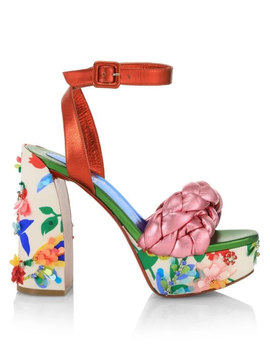 Christian Louboutin Movida Brio 130 Printed Platform Sandals