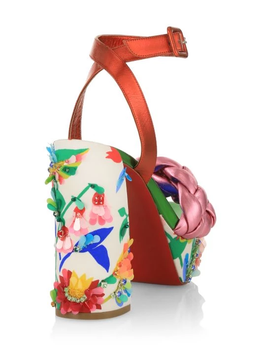 Christian Louboutin Movida Brio 130 Printed Platform Sandals - Image 3