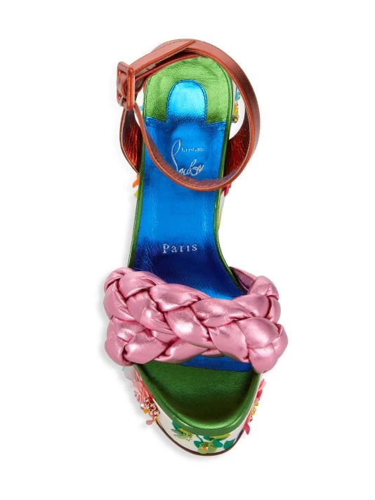 Christian Louboutin Movida Brio 130 Printed Platform Sandals - Image 5
