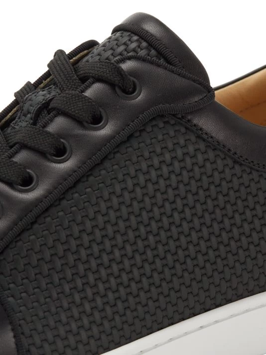 Christian Louboutin Louis Junior Spikes Orlato Woven Leather Low-Top Sneakers For Men - Image 6