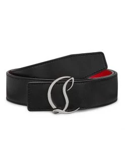 Christian Louboutin CL Logo Buckle Leather Belt For Men