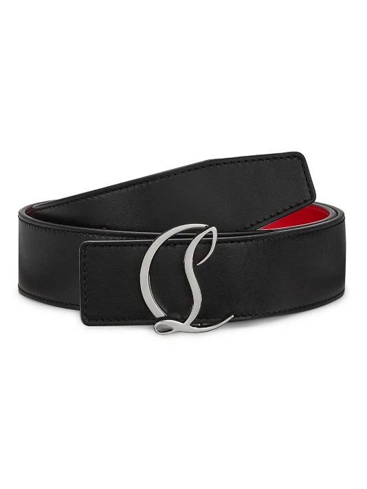 Christian Louboutin CL Logo Buckle Leather Belt For Men
