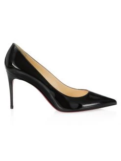 Christian Louboutin Kate 85 Patent Leather Pumps Black
