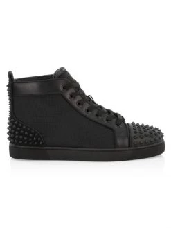 Christian Louboutin Spiked High-Top Sneakers For Men