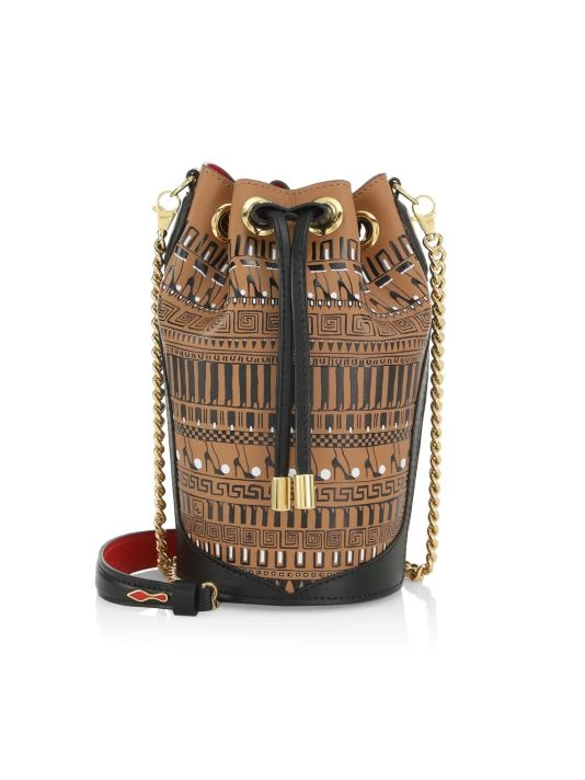 Christian Louboutin Loubiphore Printed Leather Phone Bucket Bag