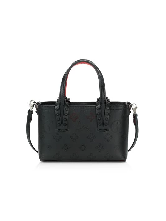 Christian Louboutin Cabata Perforated Leather Tote Black Black - Image 4