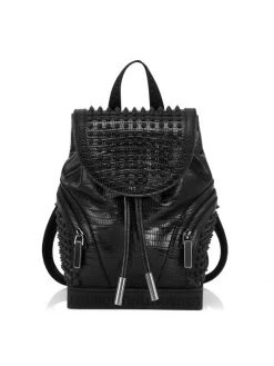 Christian Louboutin Explorafunk Croc Embossed Backpack For Men